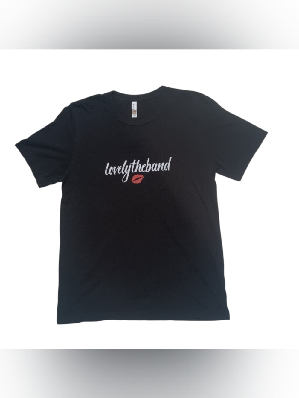 Lovely The Band Tee Black Logo Short Sleeve T-Shirt Sz L - Picture 1 of 5